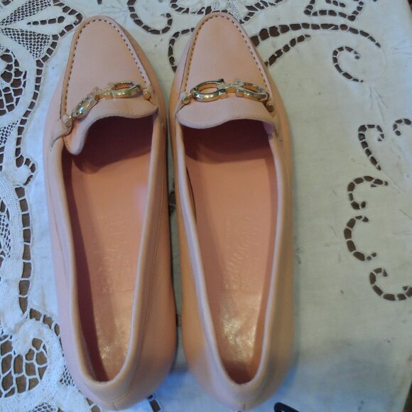New Salvatore Ferrangamo Pink Calf Leather Gamcini Driver Loafer Size 9AA - Picture 5 of 16